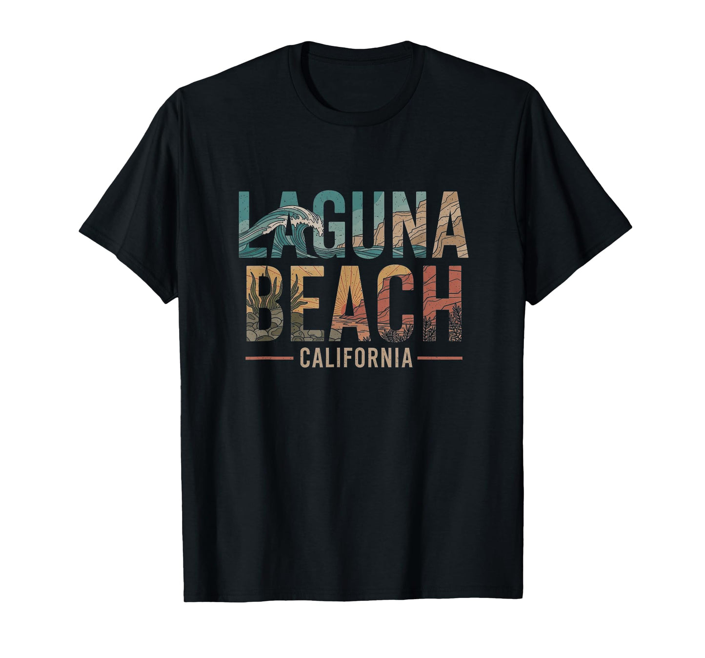 Retro Laguna Beach California Design T-Shirt