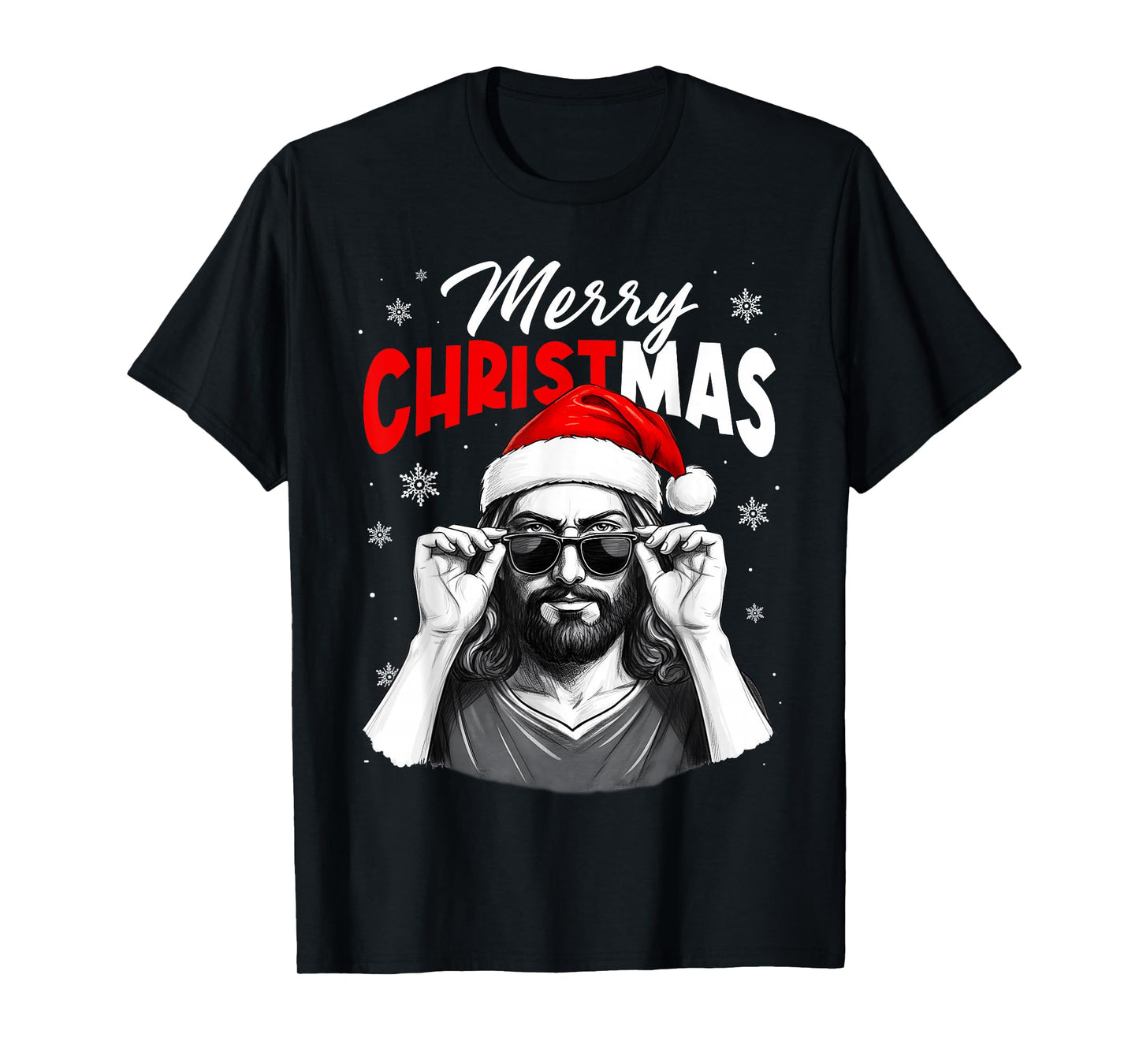 Merry Christmas Christian Jesus Pajamas Pjs Men Women Xmas T-Shirt