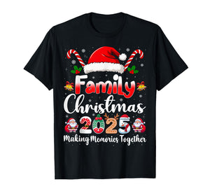 Family Crew Christmas Squad 2025 Funny Xmas Matching Pajamas T-Shirt