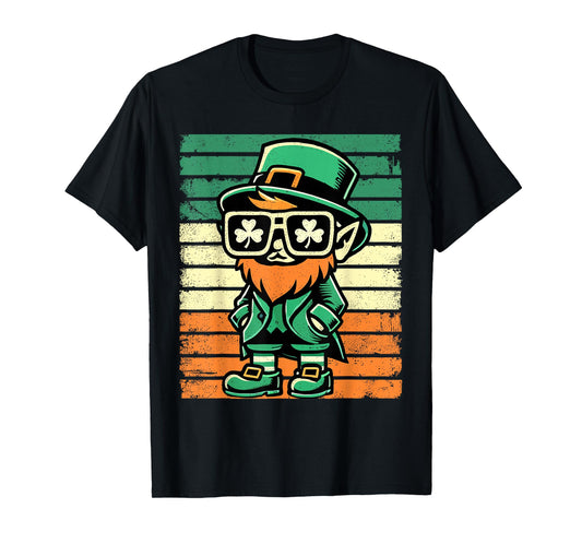 Retro Leprechaun St Patty's Shamrock Funny St Patrick's Day T-Shirt