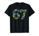 Hanukkah Menorah Dreidel 67 Festive Chanukah Six Seven Meme T-Shirt