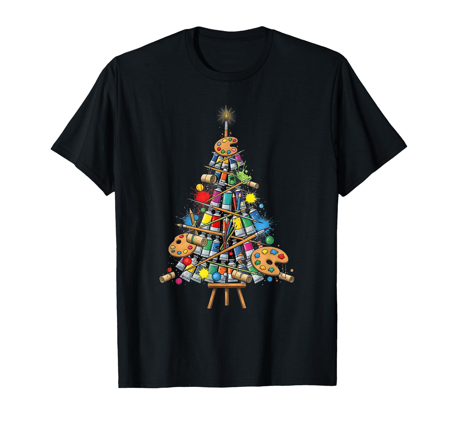 Funny Christmas Tree for Painters and Artists T-Shirt