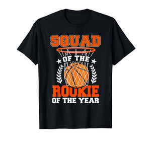 Squad of Rookie 1st Basketball Bday Theme Matching T-Shirt