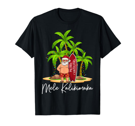 Mele Kalikimaka Beach Vacation Hawaiian Christmas Family T-Shirt