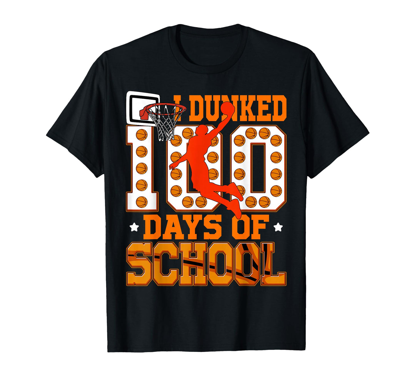 I Dunked 100 Days of School Basketball 100th Day Teacher Boy T-Shirt