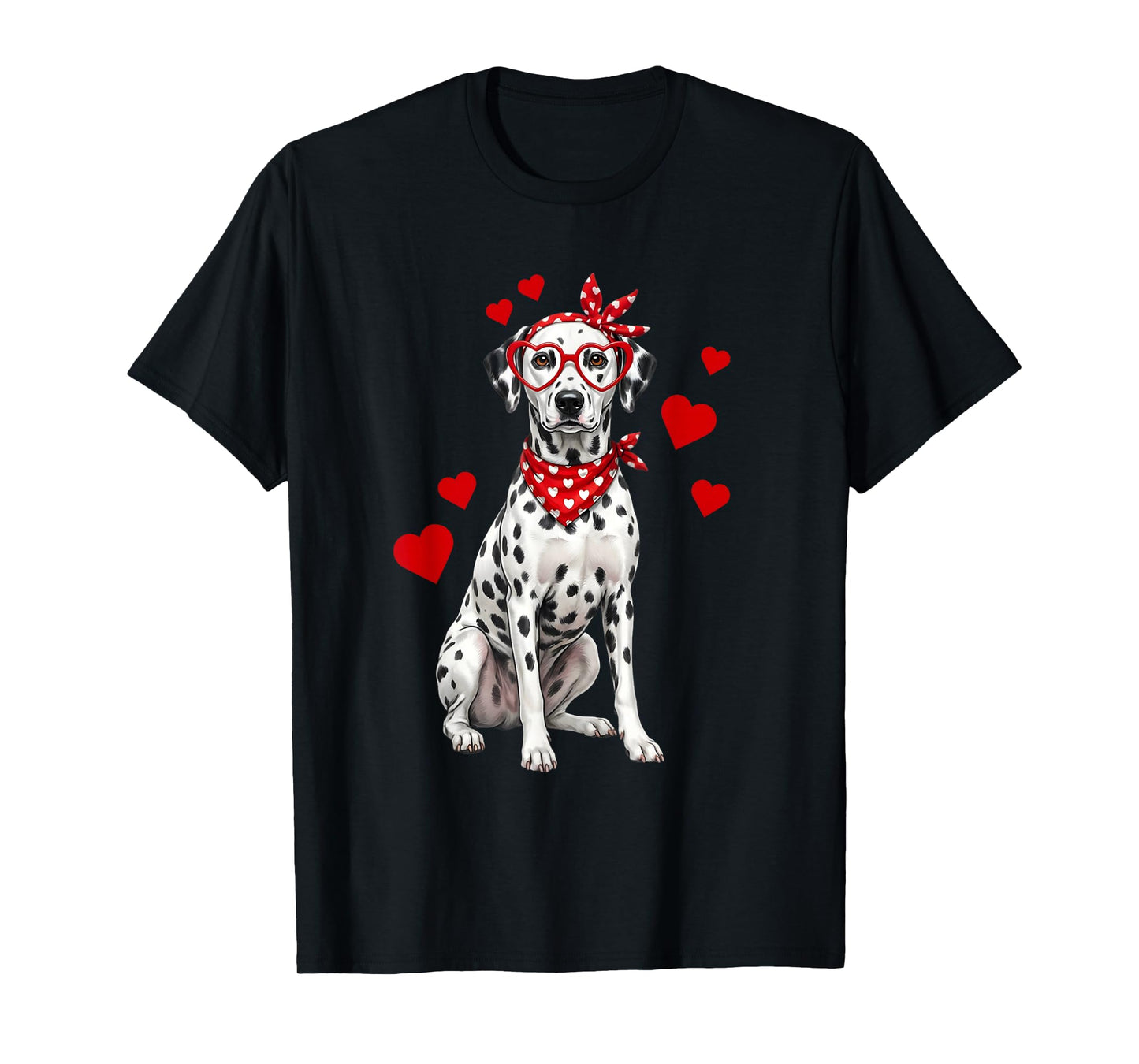 Dalmatian Valentines Day Dog Lover Heart T-Shirt
