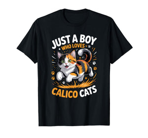 Boys Calico Cat T-Shirt