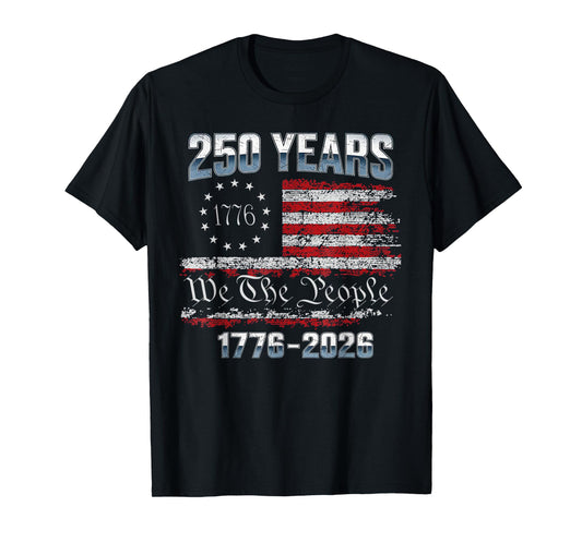 Years American Flag Anniversary USA Birthday for Men Women T-Shirt