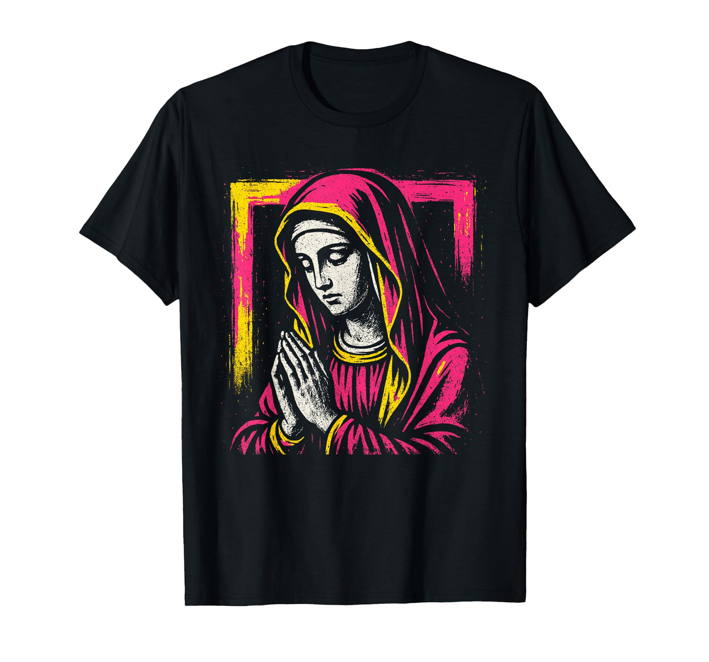 Virgin Mary - Vintage Graphic Christian Faith T-Shirt