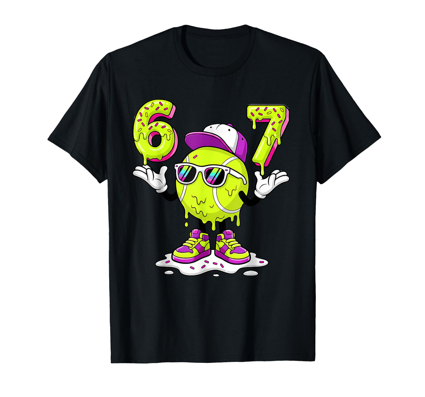 Six Seven Meme Tennis Ice Cream Drip 67 for Kids Boys T-Shirt