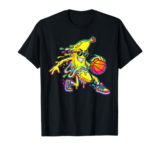 Funny Banana Basketball Drip Sport Youth Boys Girls Kids T-Shirt