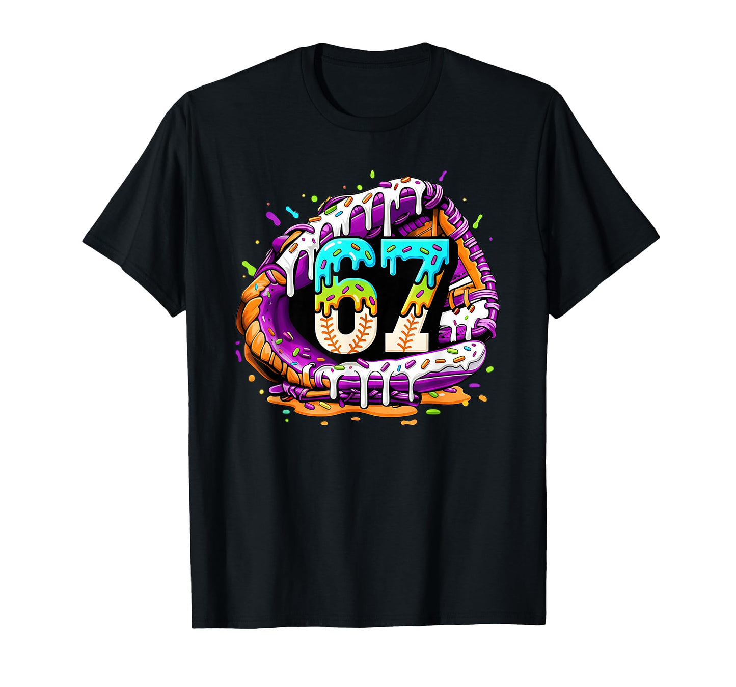 67 Ice Cream Drip Funny Six Seven Player 67th Birthday T-Shirt