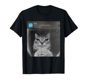 Ring Cat with Motion Funny Parody Cat Meme Silly Stupid Meme T-Shirt