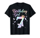 7th Birthday Shirt Girl Seven 7 Year Old Butterfly Birthday T-Shirt