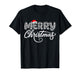 Merry Christmas Buffalo Black and White T-Shirt