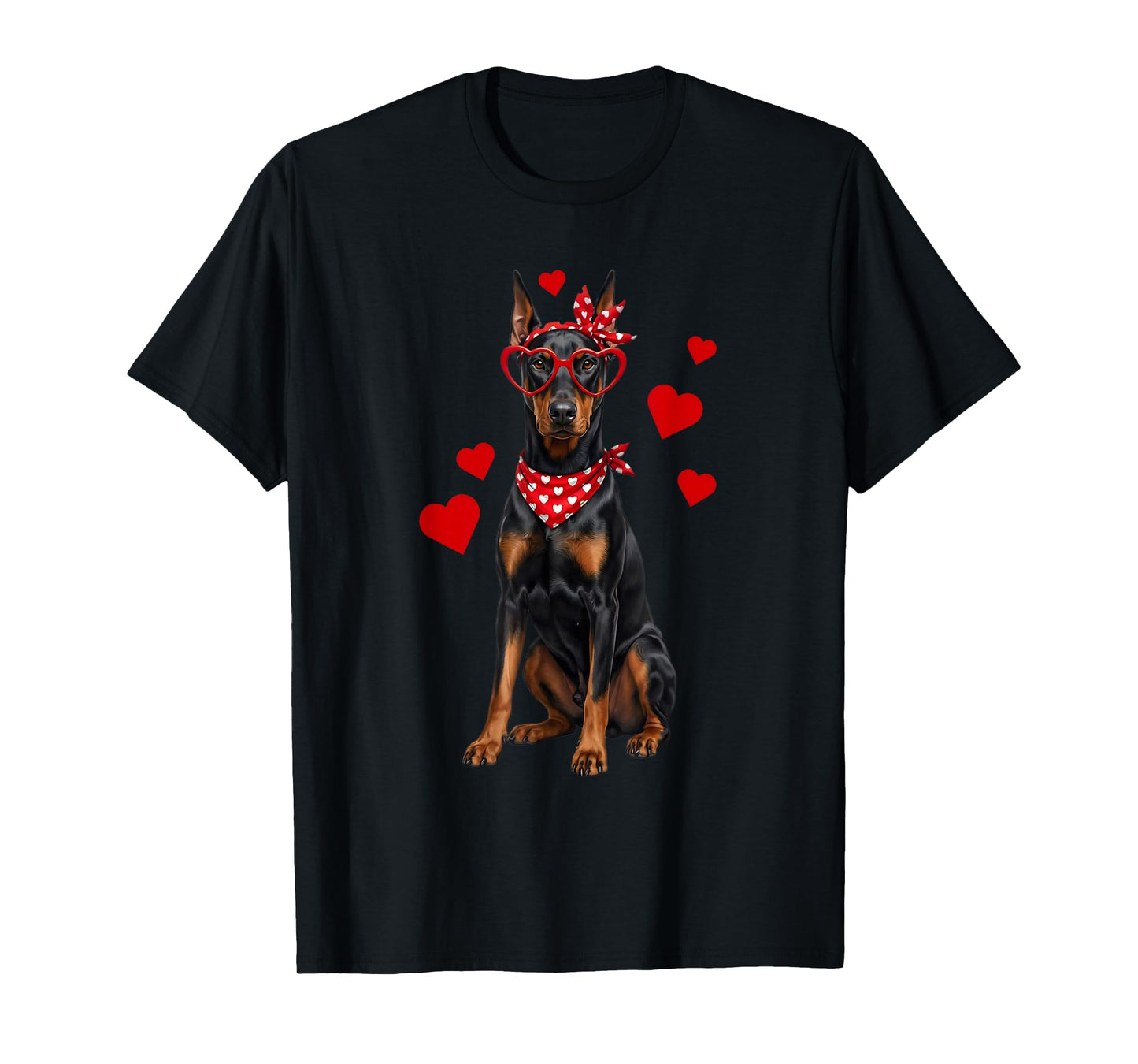 Doberman Pinscher Valentines Day Dog Lover Heart T-Shirt