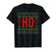 Where My Ho's at Ugly Christmas Sweater Couples Matching T-Shirt