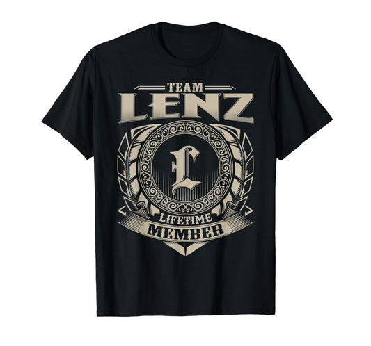 Team Lenz Lifetime Member Funny Lenz Family Name Vintage T-Shirt