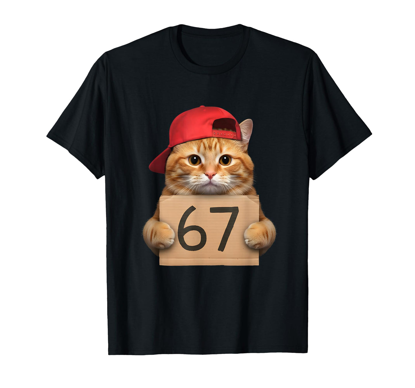 67 Cat Shirt Boys Girls Teen 67 Mem with Cat Six Seven T-Shirt