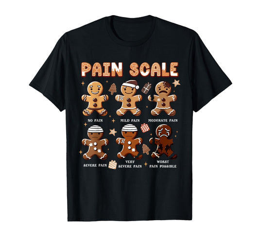 Pain Scale Snowman Nurse Christmas Xmas Snow Pajamas Holiday T-Shirt