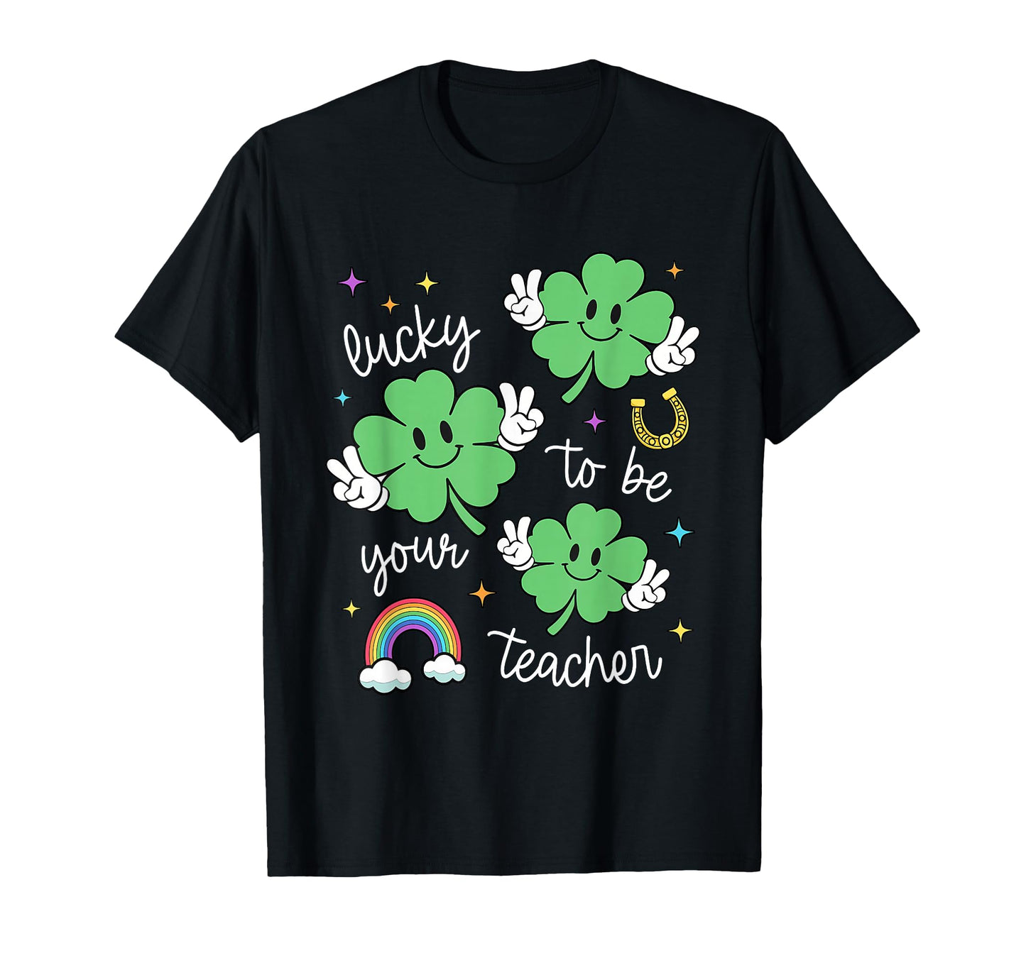 St Patrick's Day Teacher Lucky Teacher Retro St Patrick T-Shirt