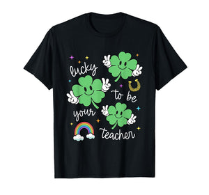 St Patrick's Day Teacher Lucky Teacher Retro St Patrick T-Shirt