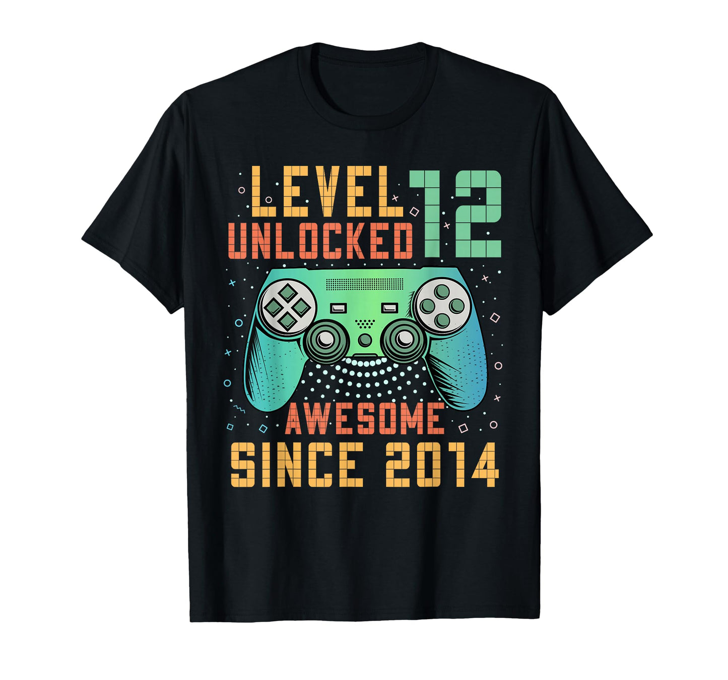 Level 12 Unlocked Awesome Since 2014 12th Birthday Boy T-Shirt