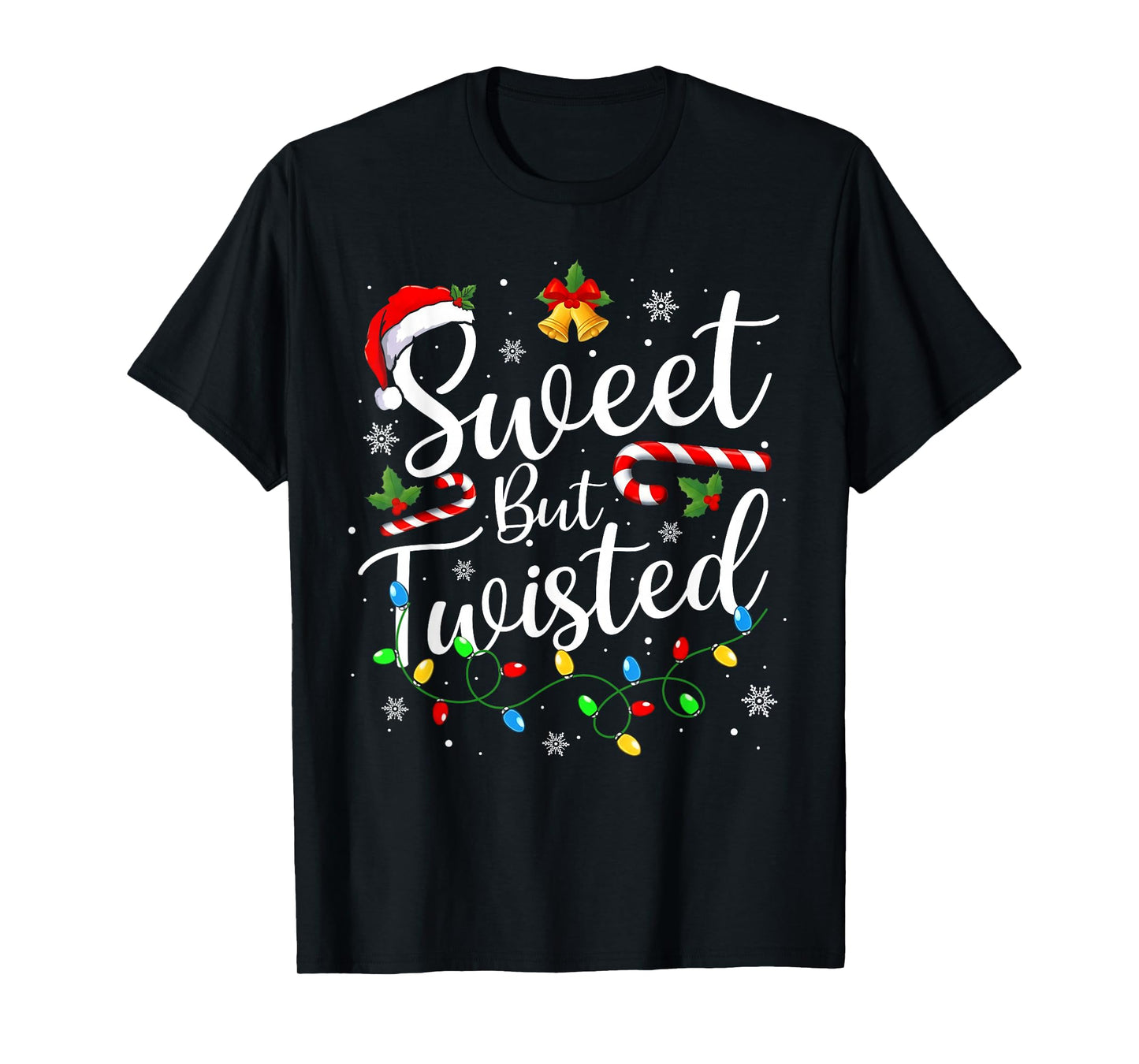 Sweet But Twisted Funny Christmas Candy Cane Xmas Holiday T-Shirt