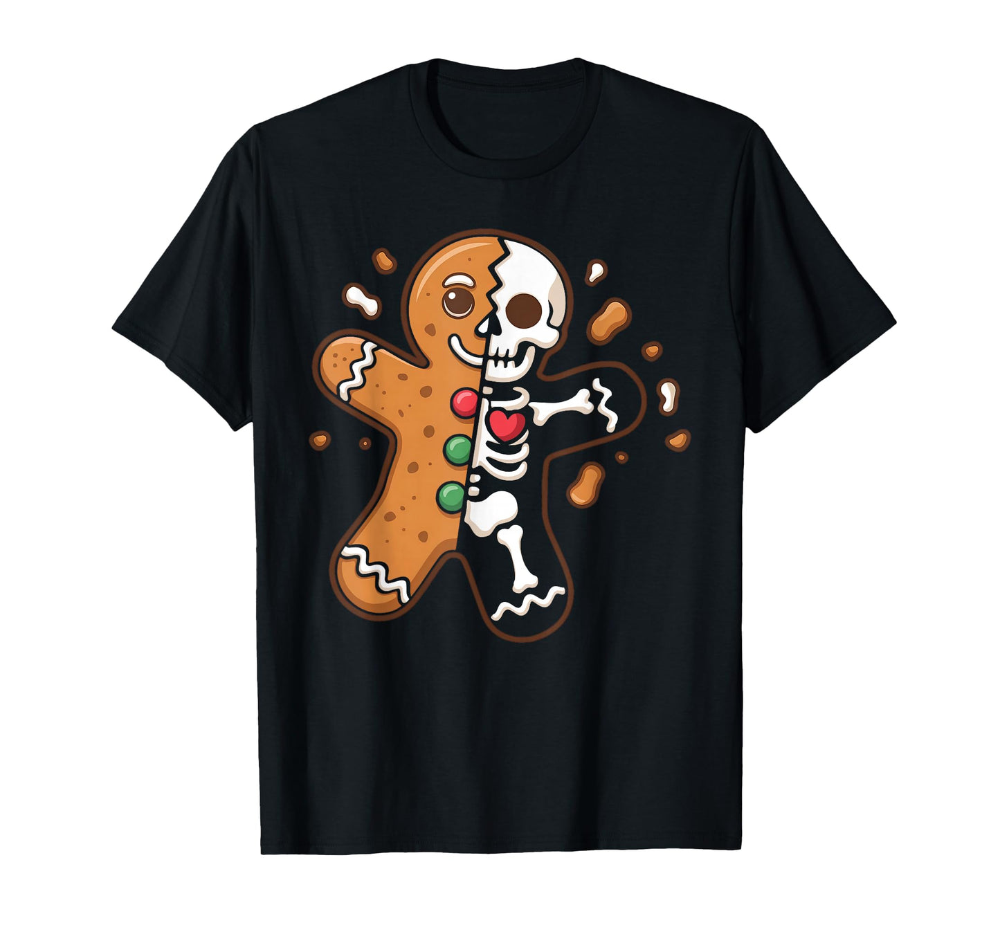 Xray Gingerbread Man Skeleton Christmas Nurse Radiology Tech T-Shirt