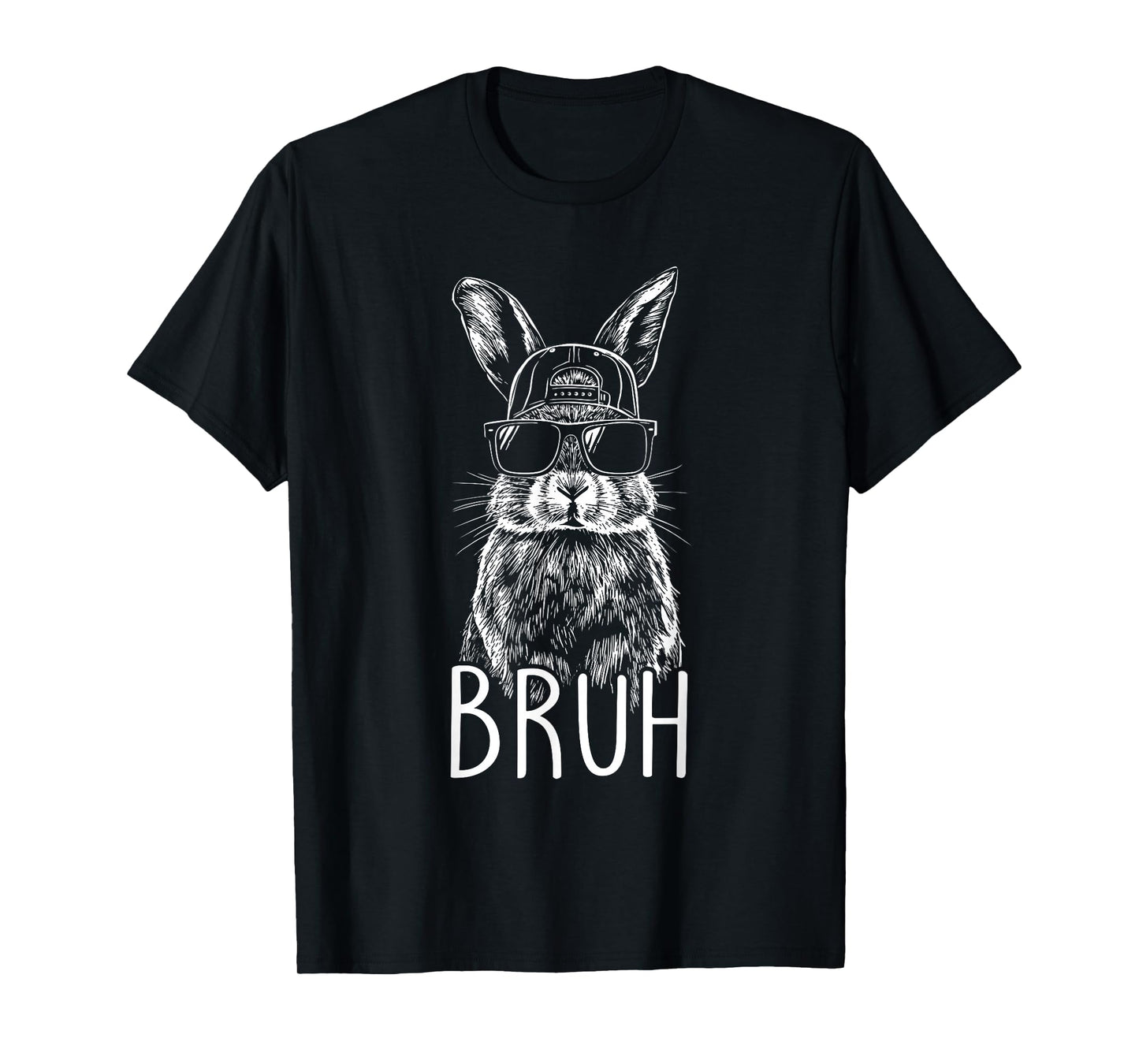 Bruh Bunny Face Sunglasses Cap Easter Day for Boys Men Kids T-Shirt