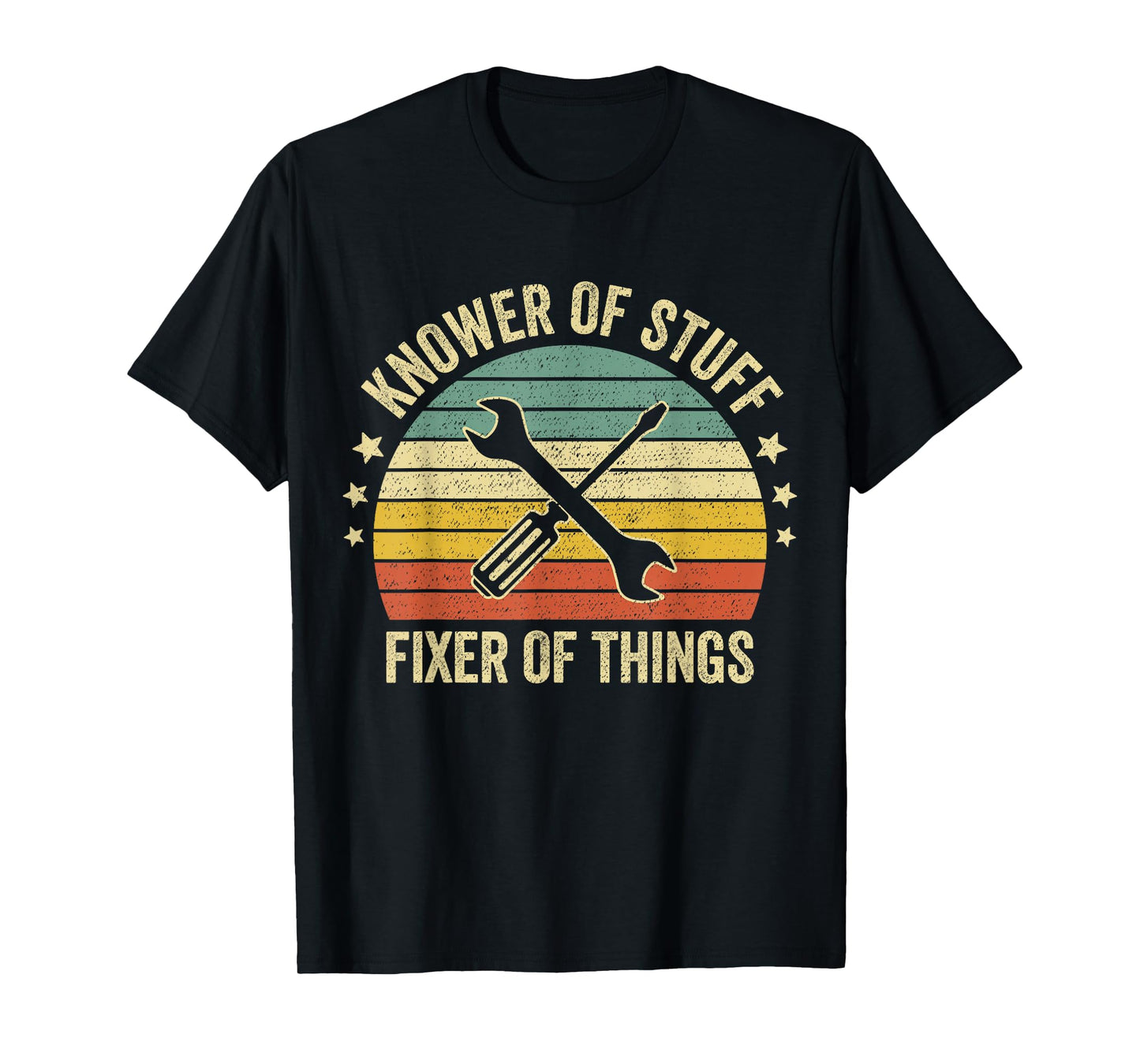 Retro Vintage Knower of Stuff Fixer of Things Funny Mechanic T-Shirt