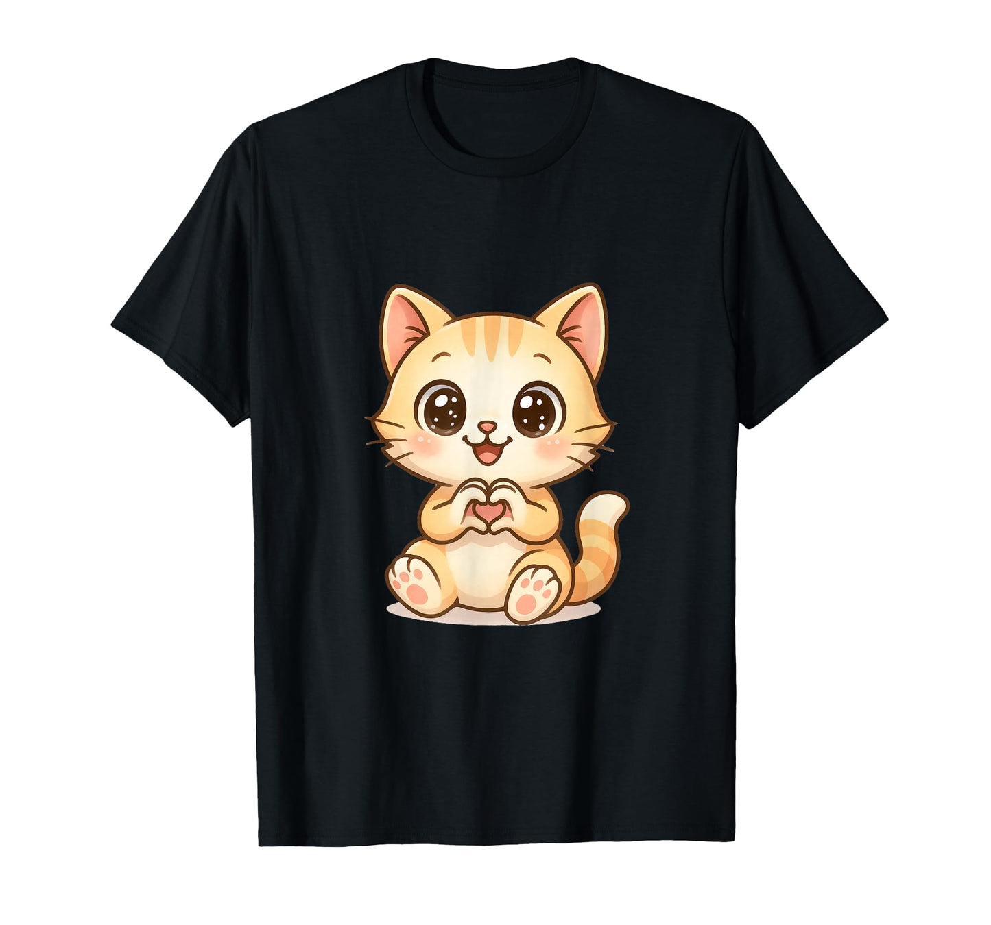 Cute Valentine Cat Heart Love Valentines Day T-Shirt