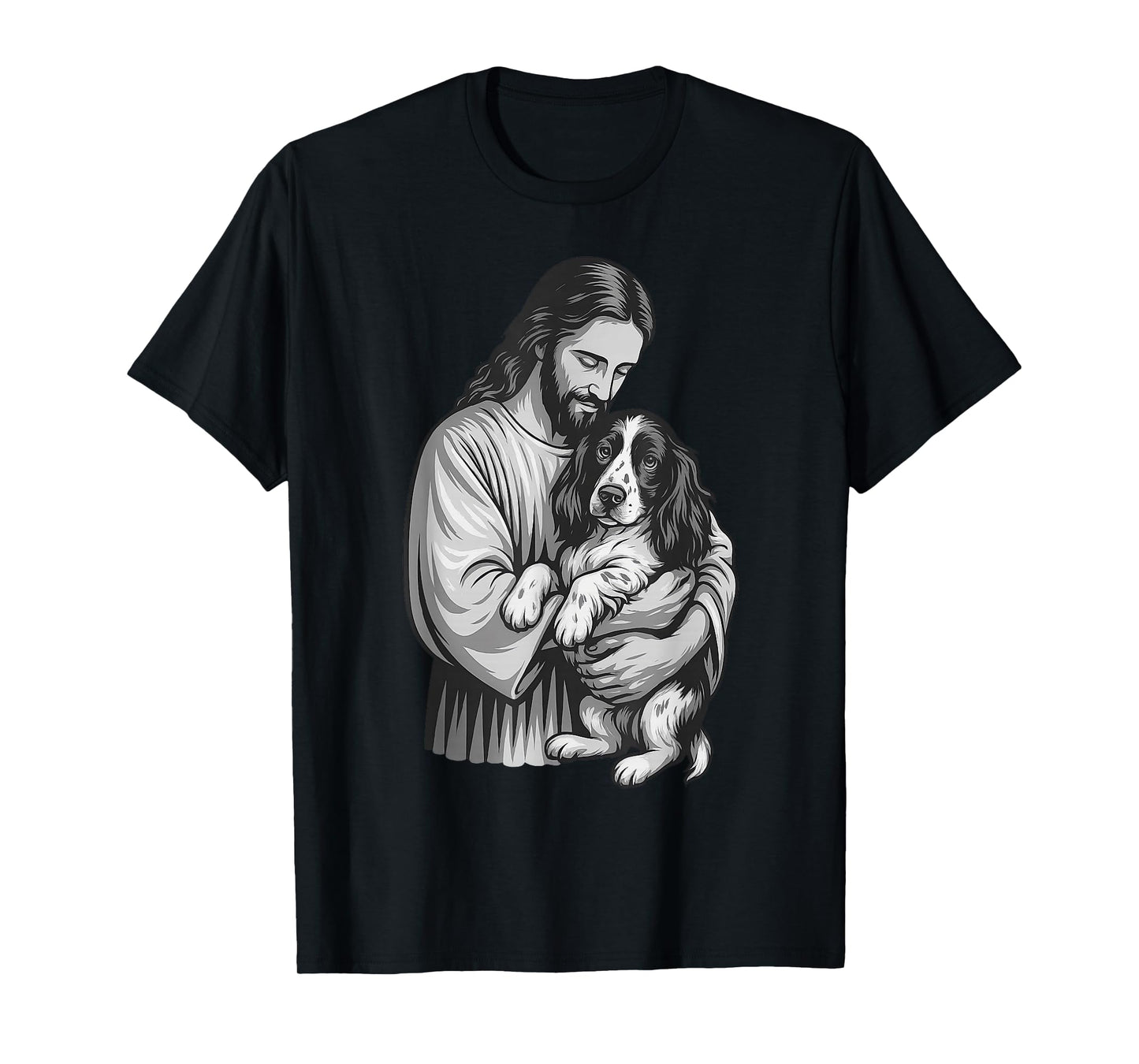 English Springer Spaniel and Jesus Christian Faith Dog Lover T-Shirt