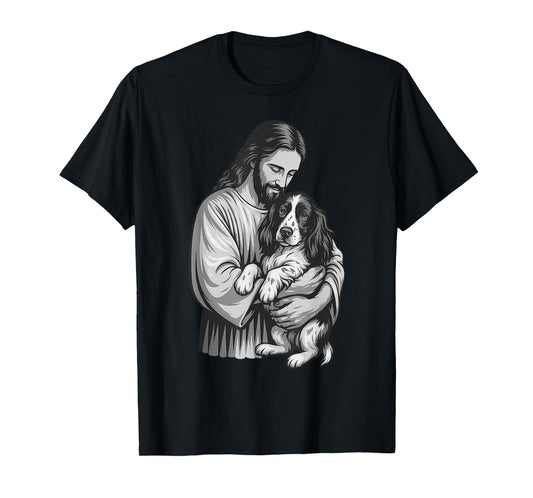 English Springer Spaniel and Jesus Christian Faith Dog Lover T-Shirt