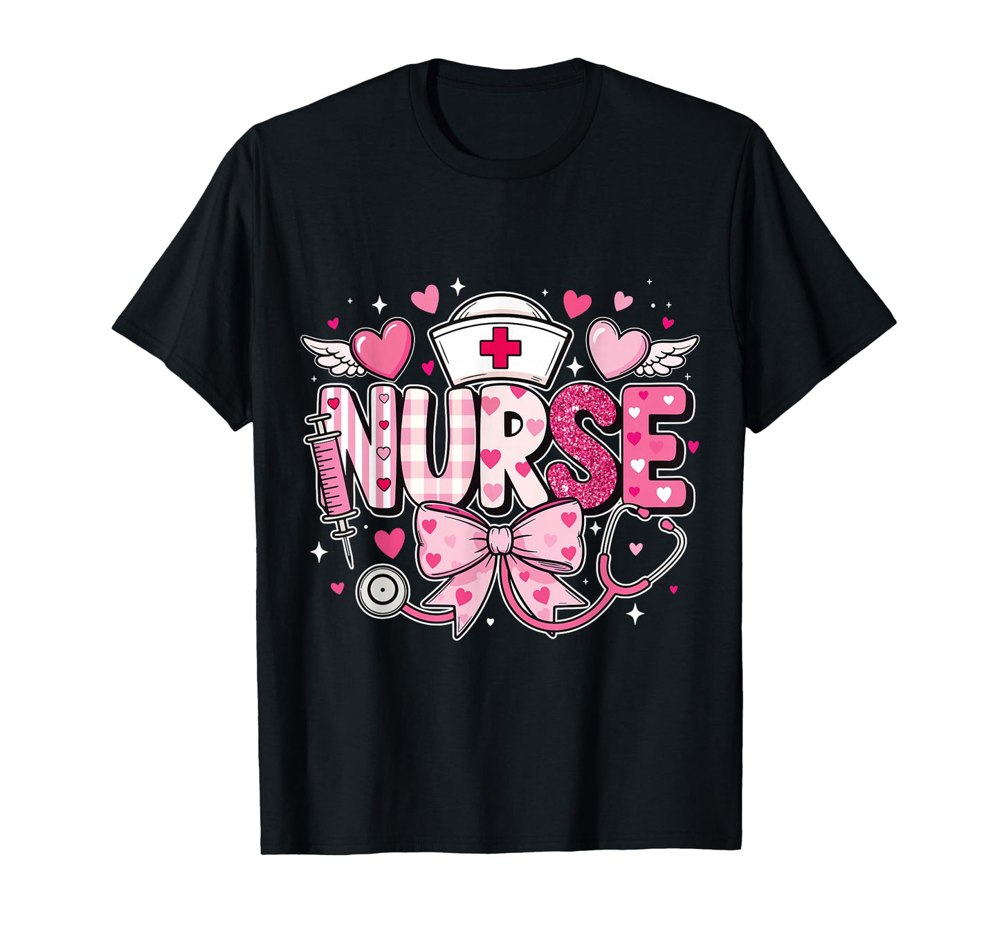 Nurse Valentines Day Cute Stethoscope RN Nursing Life T-Shirt