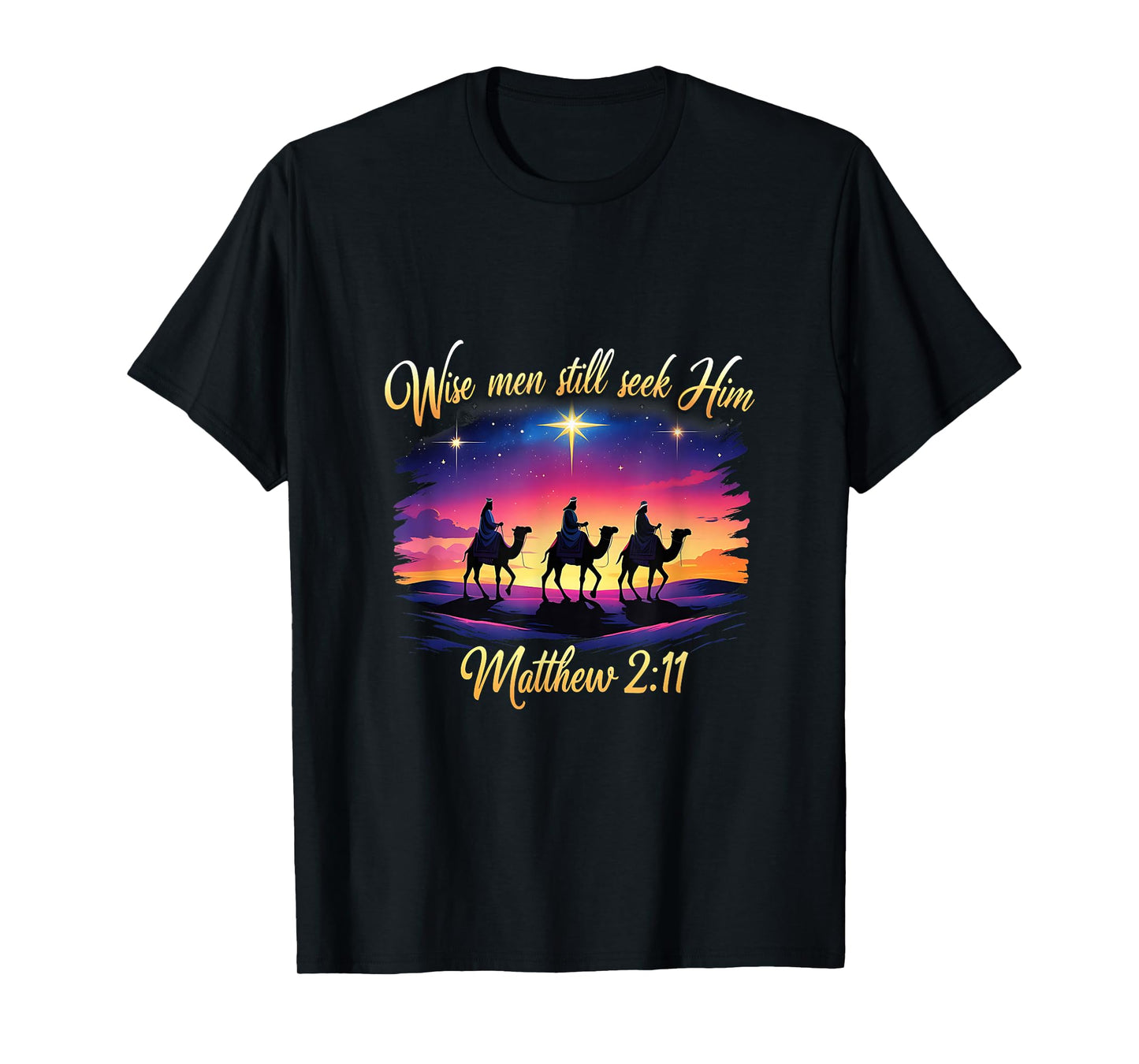 Religious Christmas Wise Men Still Seek Him 3 Kings T-Shirt