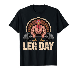 Funny Deadlifting Turkey Thanksgiving Leg Day Deadlift Men T-Shirt