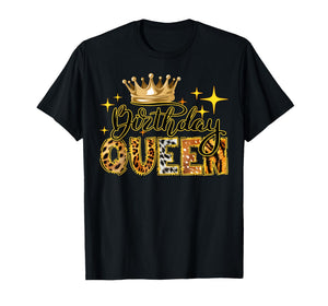 Birthday Queen Shirt Ladies American Afro Girls Women Party T-Shirt