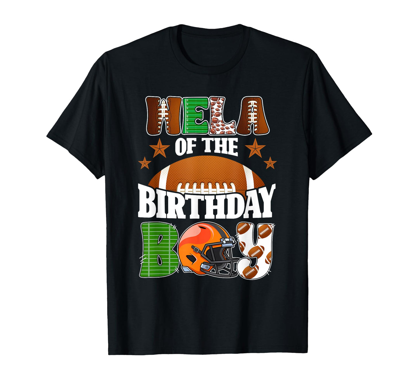 Wela of The Birthday Boy Football Party Family Matching T-Shirt