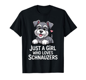 Best Schnauzer Art for Women Girls Kids Mini Schnauzer Lover T-Shirt