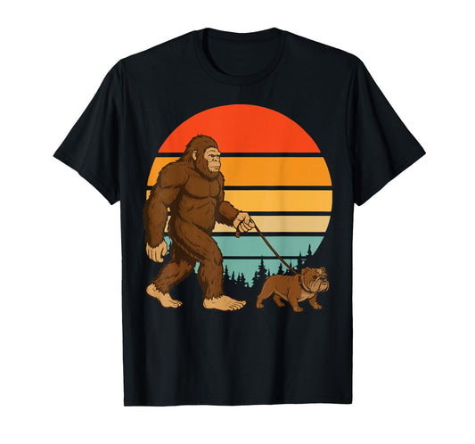 Bigfoot Bulldog Retro T-Shirt