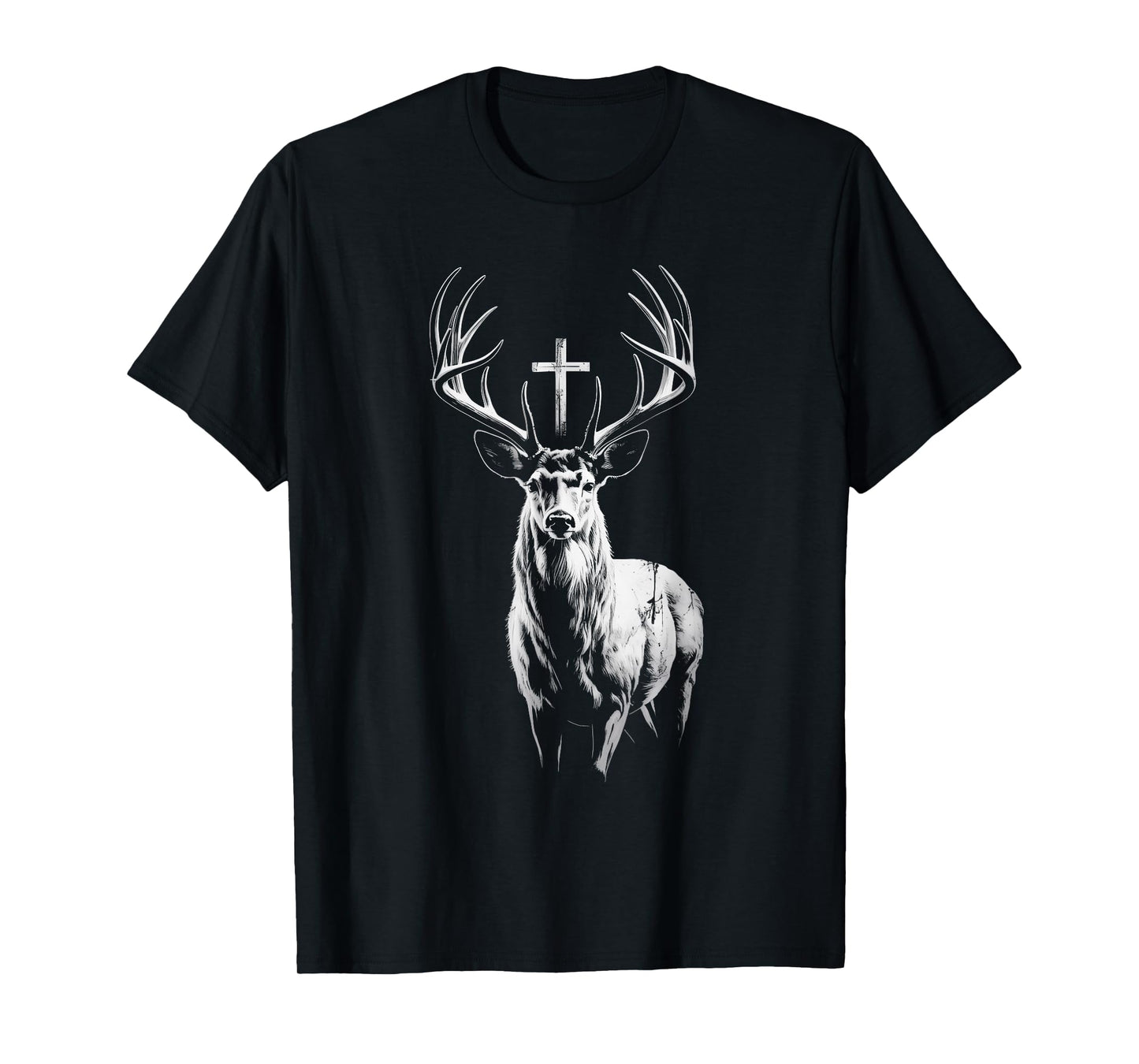 St Hubert Deer Saint Hubertus Legend Christian Catholic T-Shirt