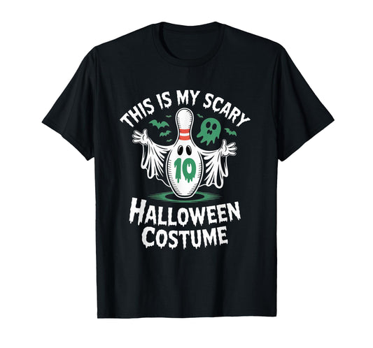 Funny Ghost Bowling League Team Halloween Humor Tee T-Shirt