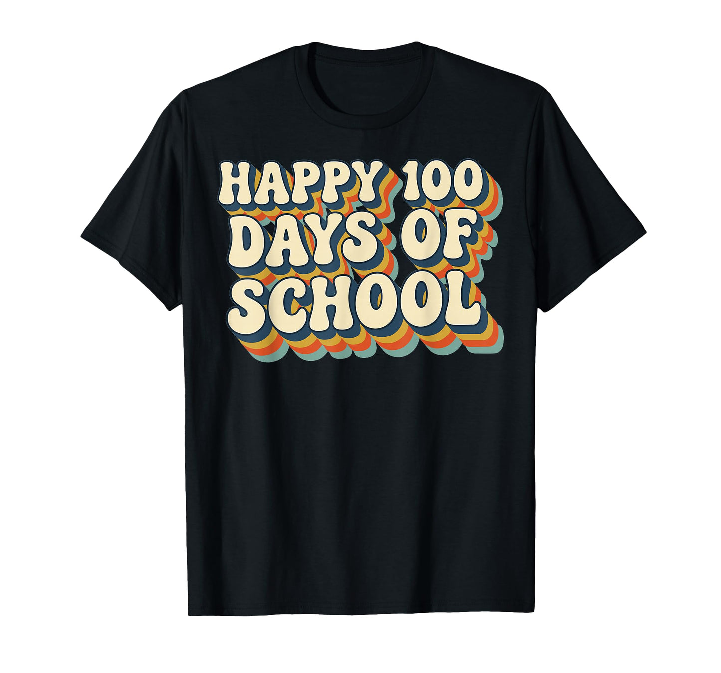 100 Days of School Retro Sunset Teacher and Student T-Shirt
