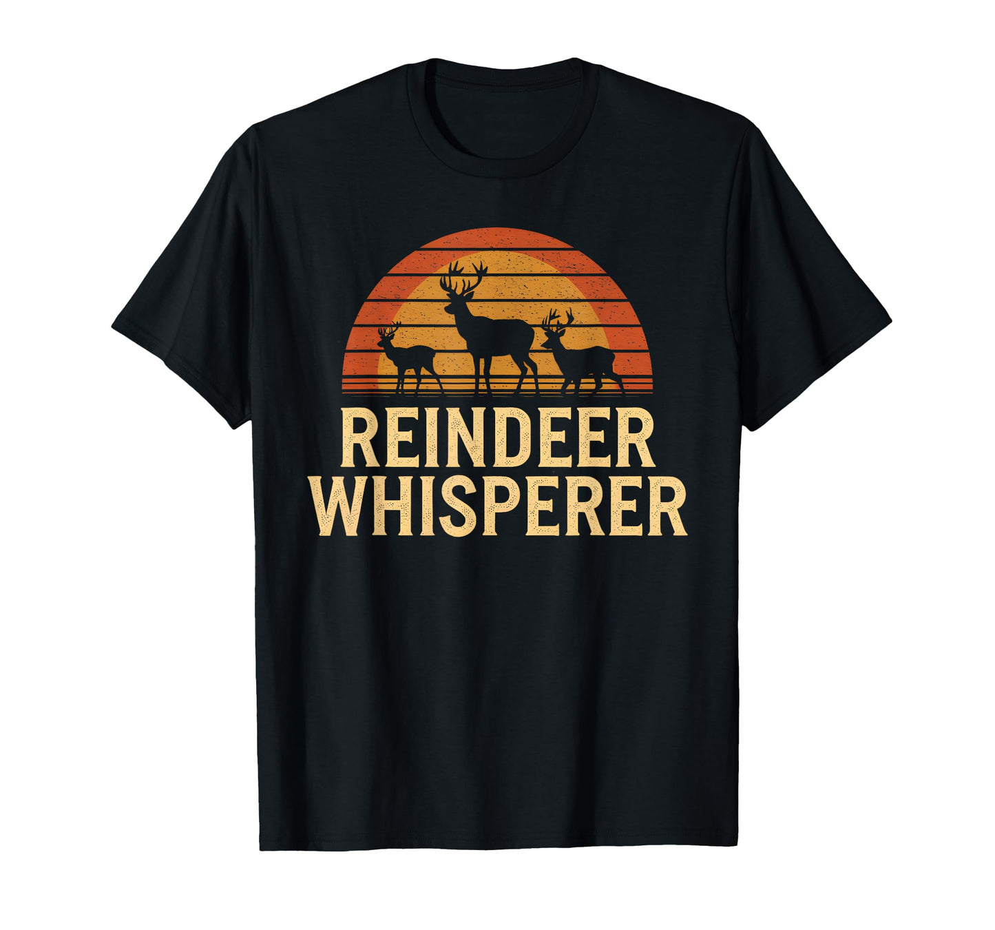 Reindeer Whisperer Retro Vintage Reindeer Lover T-Shirt