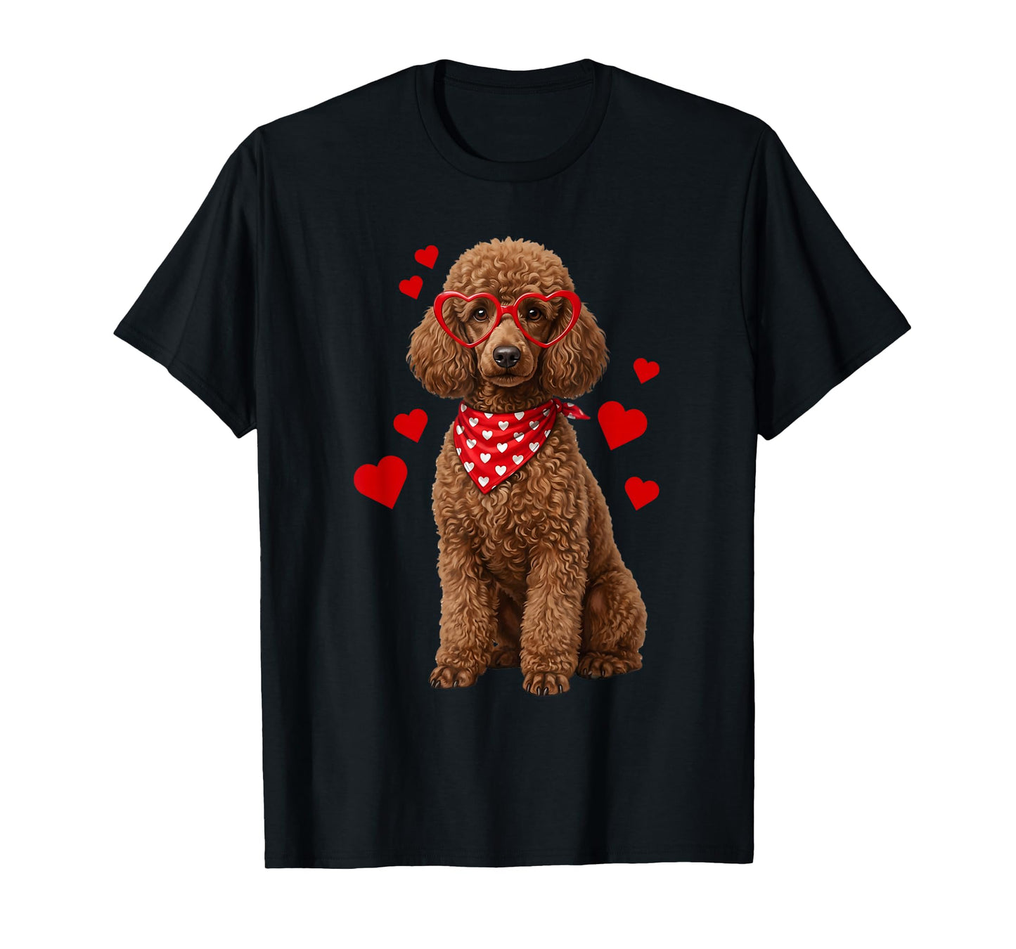 Poodle Valentines Day Dog Lover Heart T-Shirt