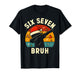 Funny 67 Christmas Dabbing Boy Bruh 6-7 Numbers 6 7 Meme T-Shirt