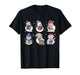 Book Lover Teacher Snowman Reading Books Christmas Winter T-Shirt
