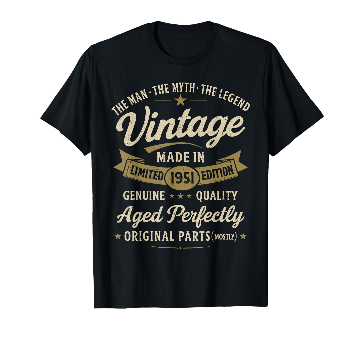75th Birthday Gift Vintage 1951 Men Funny 75 Years Old 1951 T-Shirt