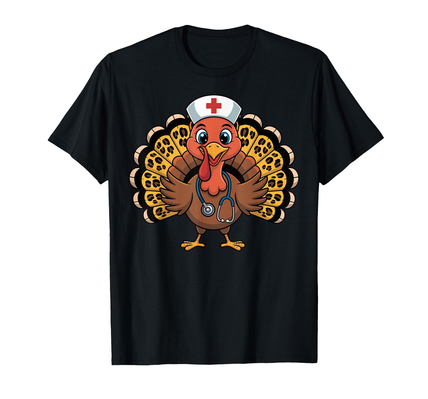 Thanksgiving Nurse Turkey RN ICU ER NICU Nurse Scrub T-Shirt